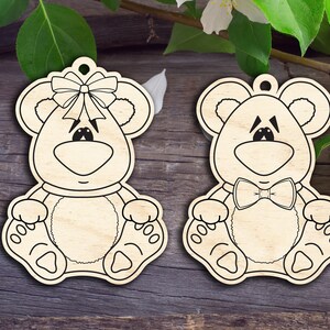 Mr and Mrs Bear - Laser cut patterns