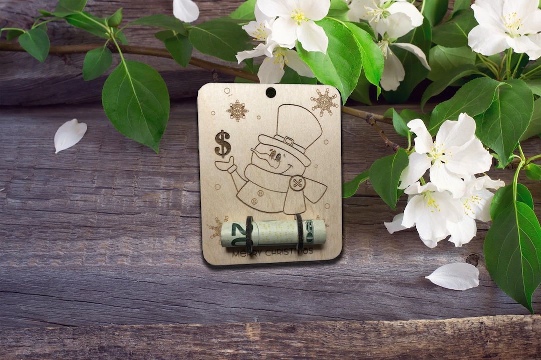 Snowman Money Holder Ornament Laser Cut Patterns Etsy
