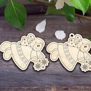 Snow Angel Christmas Ornament - Laser Cut Patterns