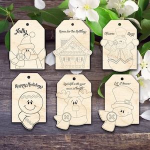 Christmas Gift Tags V3 Laser cut patterns