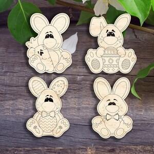 Bunnies 4 different patterns 01 - Laser cut patterns