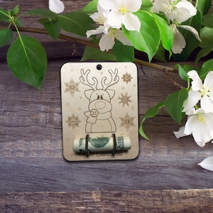 Reindeer Money Holder Ornament- Laser cut patterns
