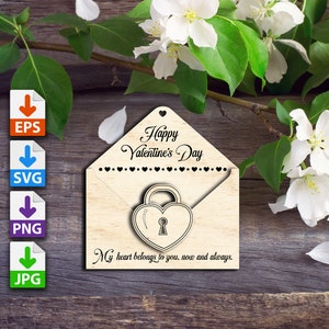 Valentine&#39;s Day Gift Card Holder - Laser cut patterns