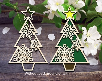 Christmas Tree Cutout Ornament - Laser cut patterns