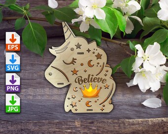 Unicorn Night Light - Laser Patter ONLY