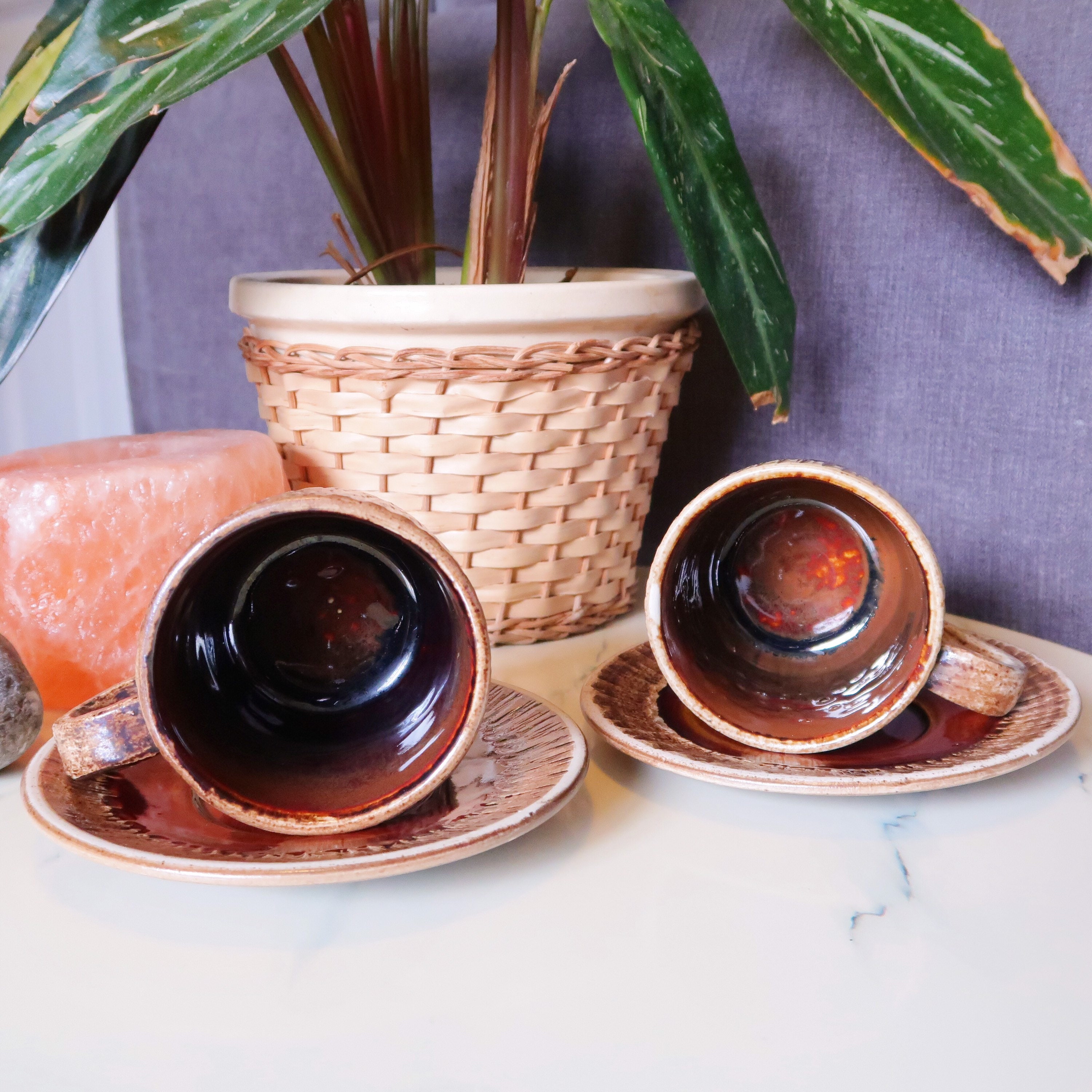 Vintage Bristow Potteries Malta Tea Cup and Saucer Set Set Etsy