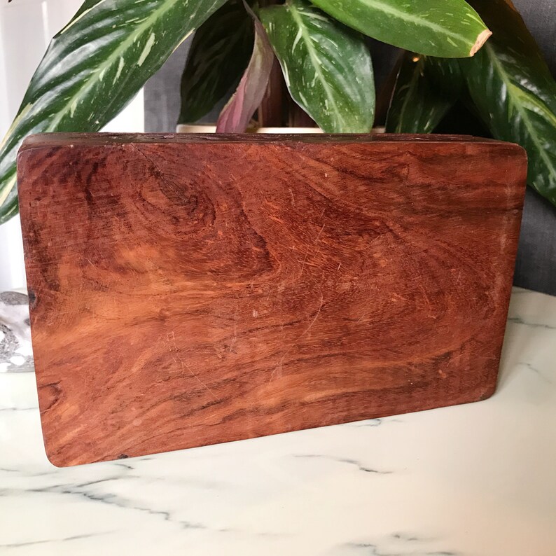 Hand Carved Wooden Floral Trinket Jewellery Box