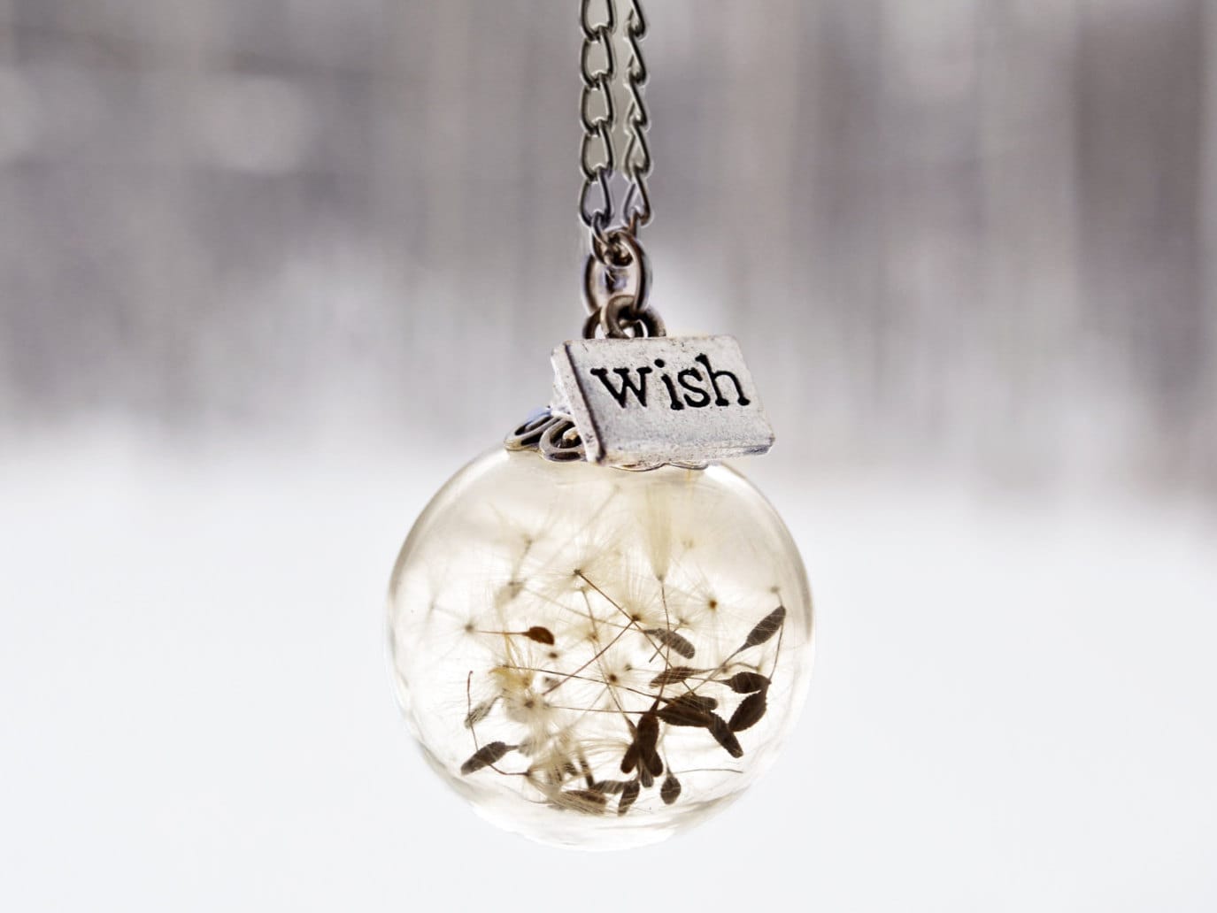 Wish necklace dandelion deals