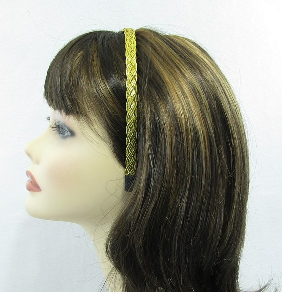 Gold Braided Headband Women S Headband Short Hair Hard Headband Girls Gold Hair Accessory Adult Hair Band