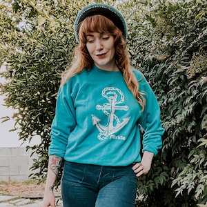 Vintage Nautical Anchor Florida Pull Over Sweatshirt image 1