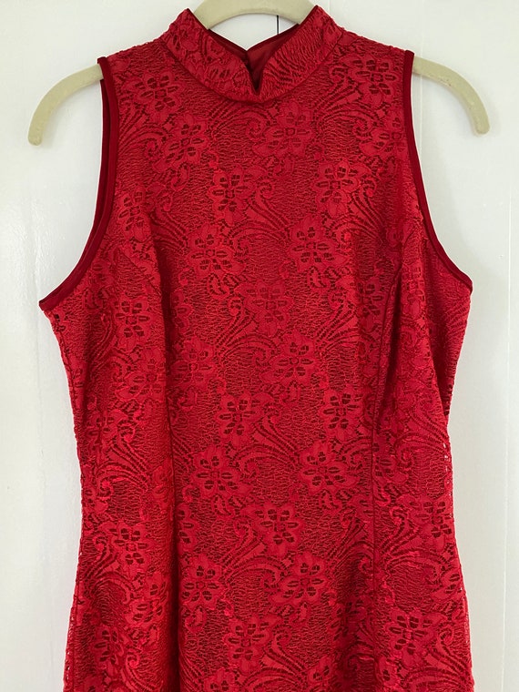 Vintage Gunne Sax Red Lace Dress - image 5