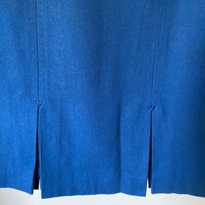 Vintage Royal Blue Wool Pencil Skirt image 4