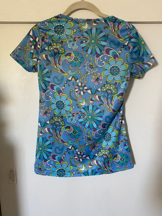 Mens 70s Mellow Yellow Retro Psychedelic Floral Shirt