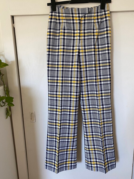 1960's Vintage Clueless Plaid Three Piece Pant Su… - image 7