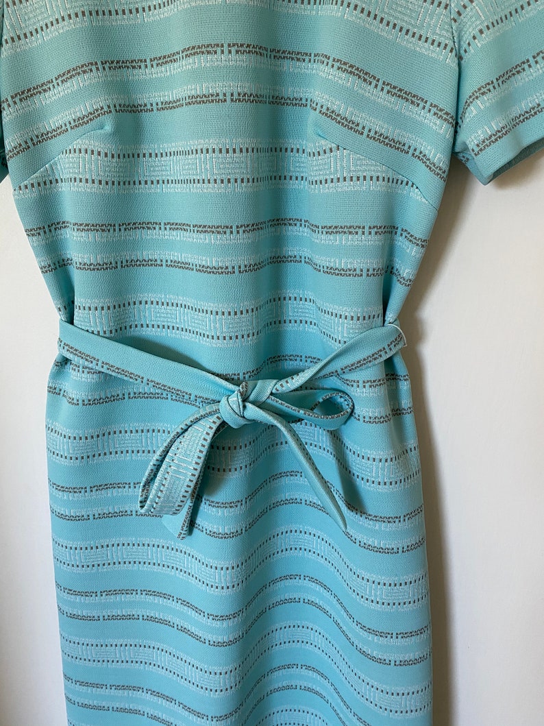 Lady Carol vintage des années 1970 de New York Aqua Blue Dress Suit image 6