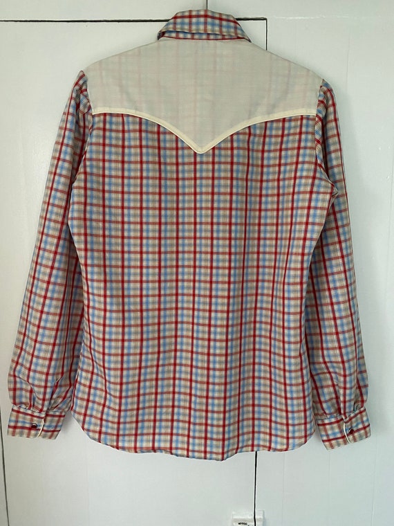 Vintage Kenny Rogers Plaid Western Shirt - image 6