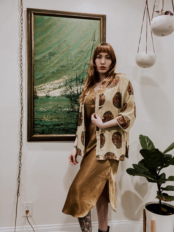 Vintage Gold Cheongsam Blouse - image 1