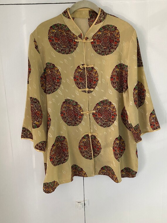 Vintage Gold Cheongsam Blouse - image 2