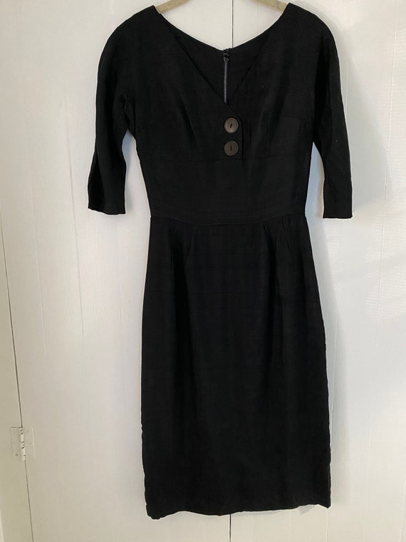 1960's Vintage Little Black Cocktail Dress - image 1