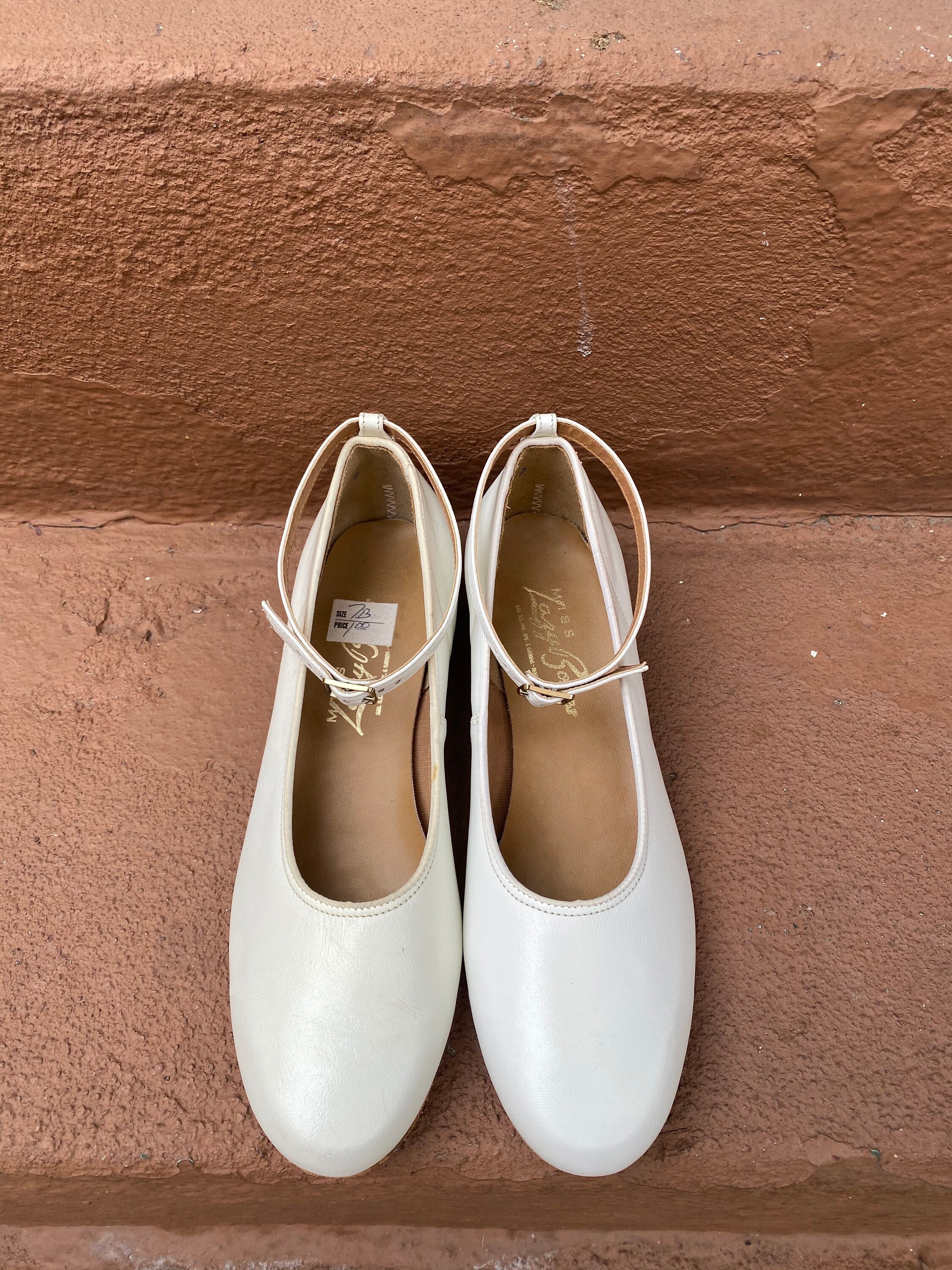 1960's Miss Lazy Bones White Mary Jane Flats | Etsy