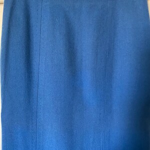 Vintage Royal Blue Wool Pencil Skirt image 5