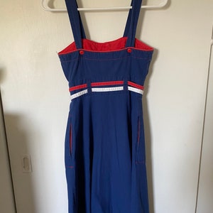 1970's Vintage Act I Red, White & Blue Denim Dress image 5