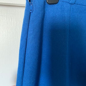 Vintage Royal Blue Wool Pencil Skirt image 7