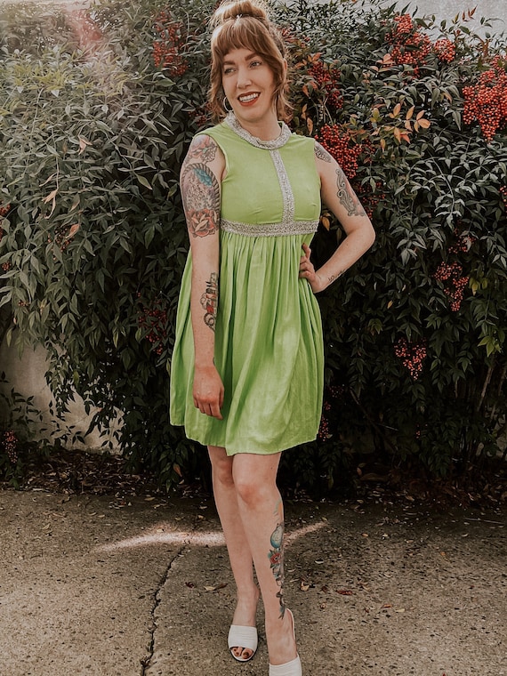 green sequin babydoll dress Sequin Green Ms Perfect Babydoll Birthday Dress, Sizes XS-XXL, Ellae Lisque - Perfect Lace Dress for Birthdays main image 0
