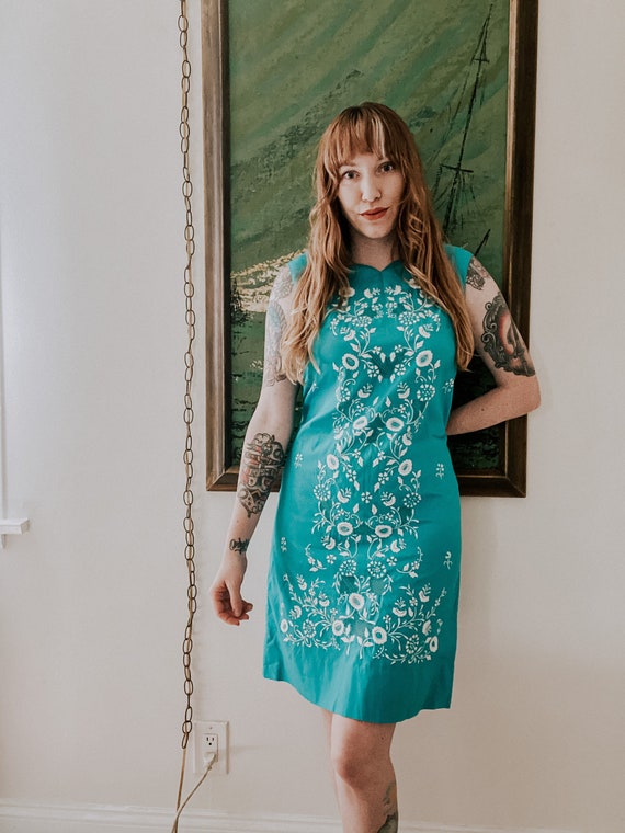 Elise Embroidered Layered Cheongsam Dress (In-Stock) main image 1