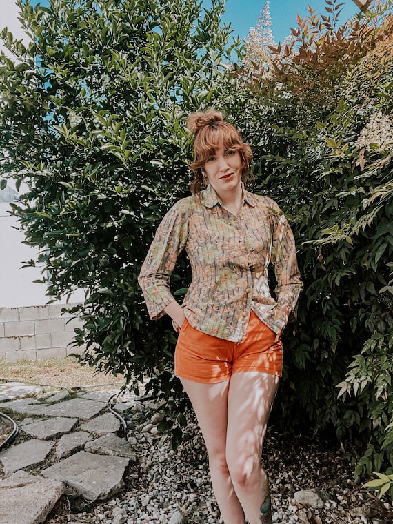 1960's Mod Floral Collared Shirt