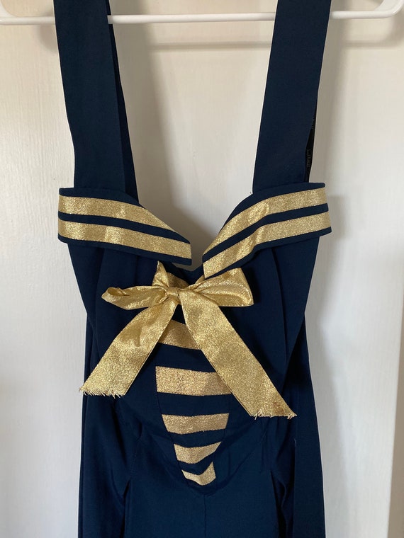 Vintage Nautical Sailor Wide Leg Jumpsuit - image 4