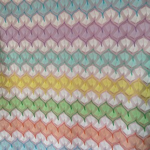 1970's Vintage Pastel Zigzag Knit Sweater Shirt Set image 6