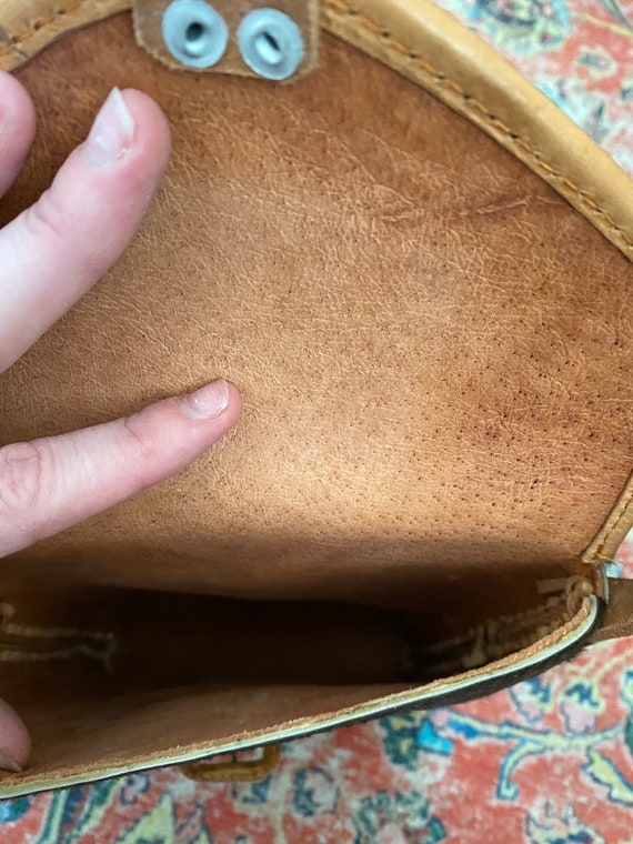 Vintage Leather & Pony Hair Crossbody Bag Gem