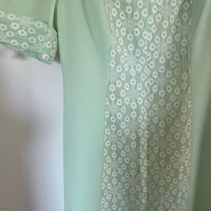 1960's Mint Green Lace Short Sleeve Maxi Dress image 5