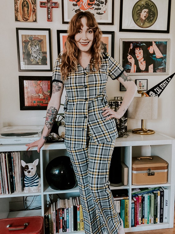 1960's Vintage Clueless Plaid Three Piece Pant Sui