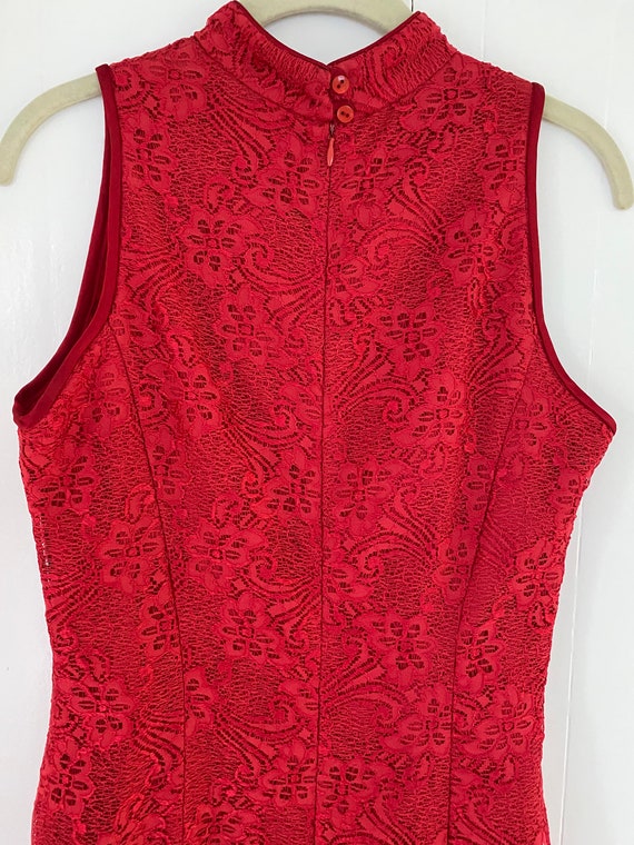 Vintage Gunne Sax Red Lace Dress - image 7