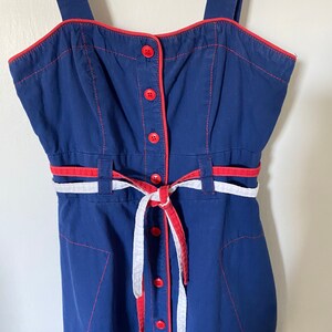 1970's Vintage Act I Red, White & Blue Denim Dress image 3