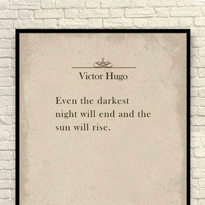 Victor Hugo Citation Les Miserables Citations Les Miserables Etsy France