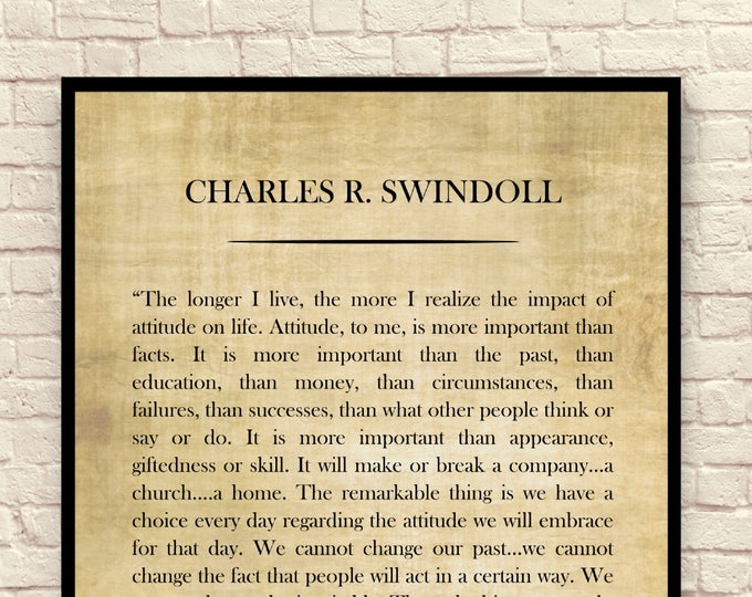 Charles Swindoll Quote, Custom Art Print, Book Page Art Print, Wall Art ...