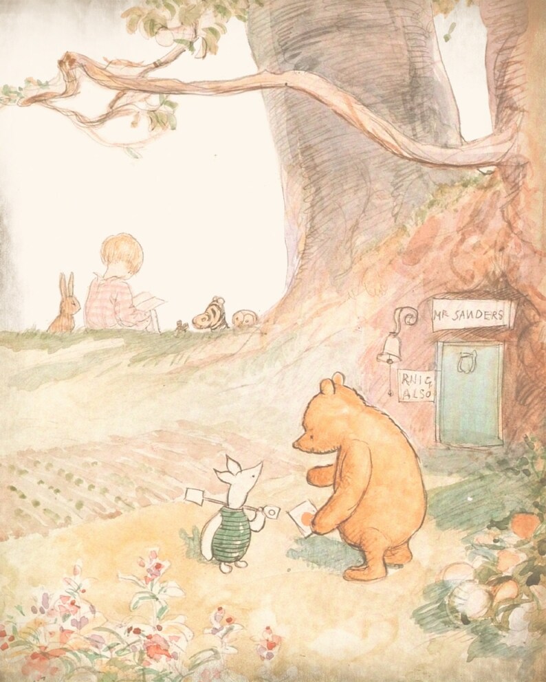 Classic Winnie the Pooh Wall Art Art Print Set 100 Acre Etsy