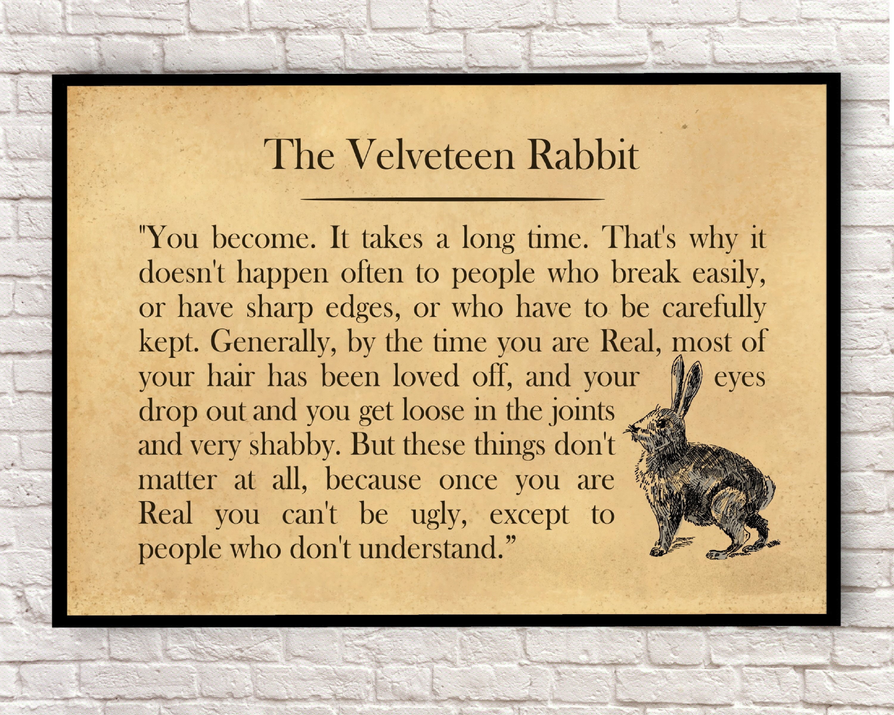 Velveteen Rabbit Wall Art Velveteen Rabbit Art Print Margery Etsy