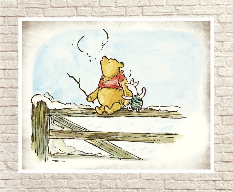 Classic Pooh Pooh Wall Art Winnie the Pooh Art Print Pooh Etsy