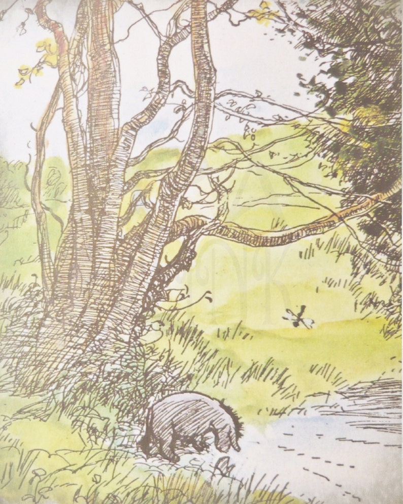 Classic Winnie the Poohwinnie the Pooh Art Print Pooh - Etsy