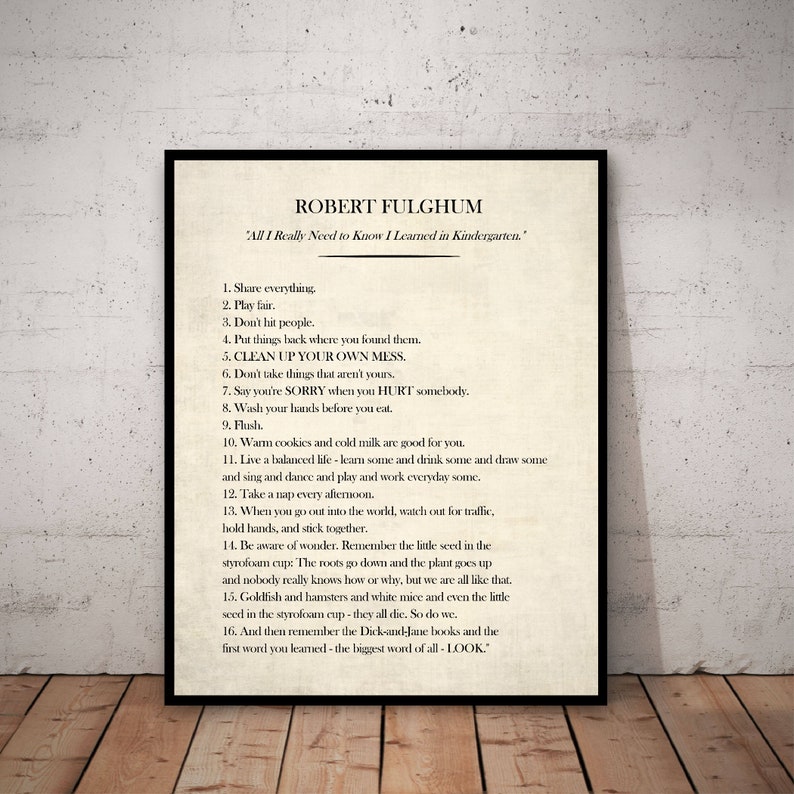 Fulghum essay picture