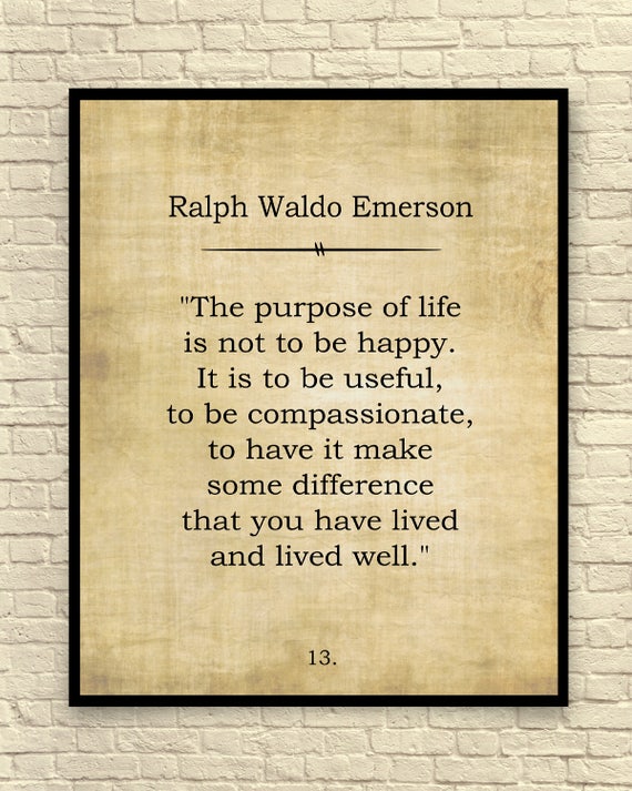 Ralph Waldo Emerson Print Ralph Waldo Emerson Quote Custom | Etsy