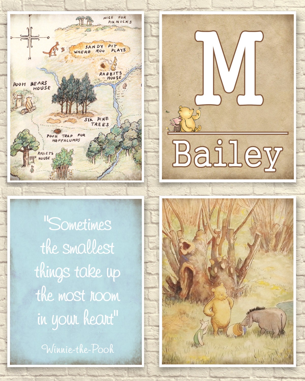 Classic Winnie the Pooh Wall Art Winnie the Pooh Art Print - Etsy