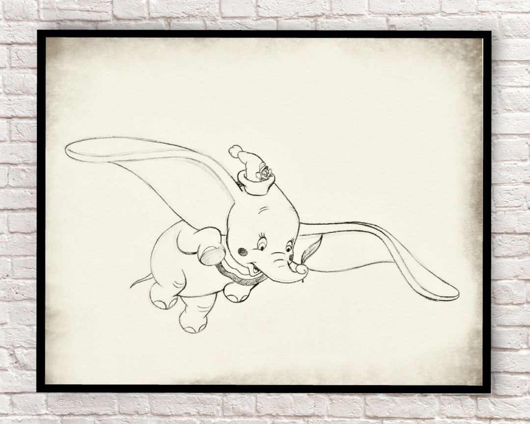 Dumbo Dumbo Wall Art Dumbo Art Prints Vintage Dumbo Prints Etsy