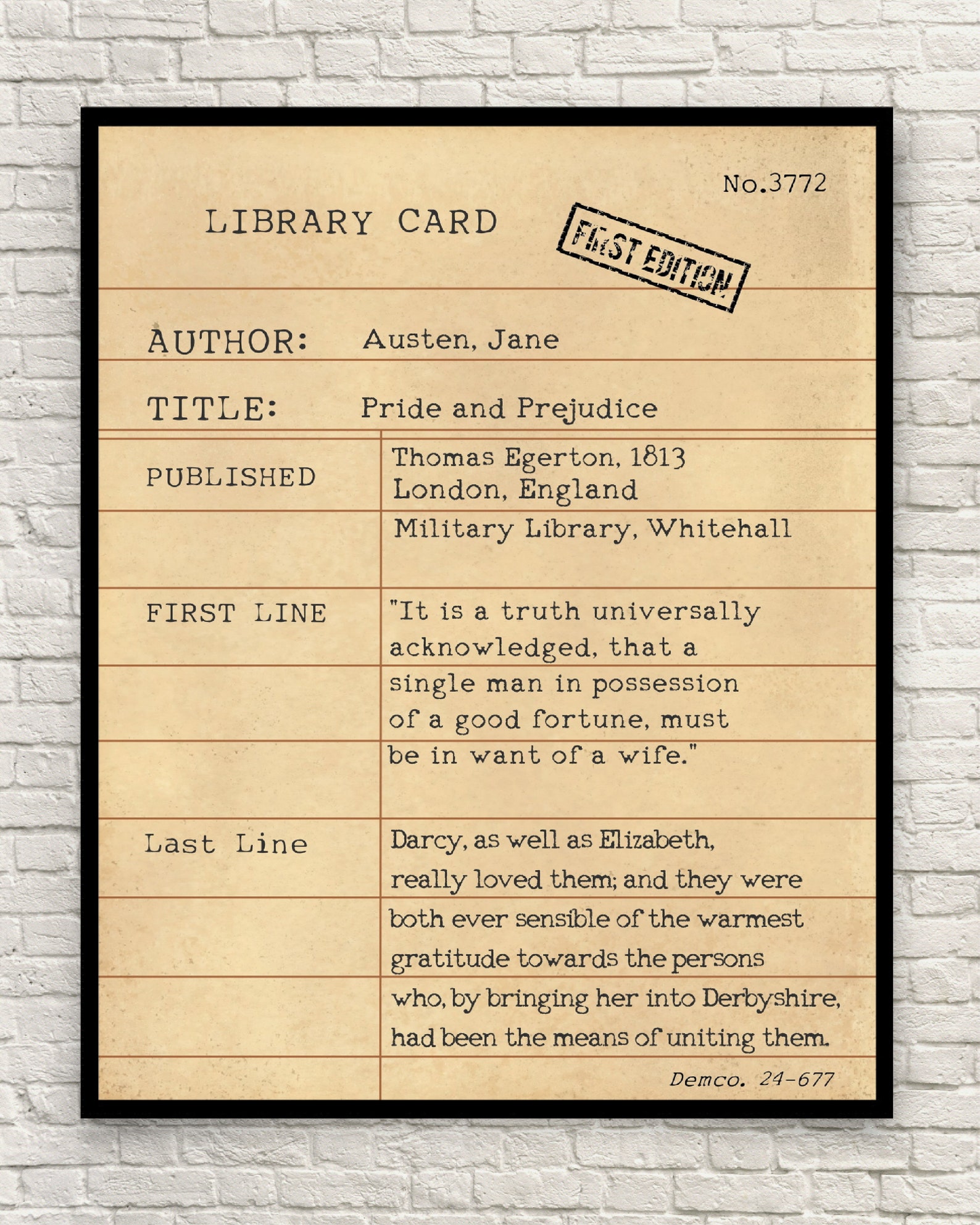 Library Card Vintage Library Card Library Card Art Print Etsy