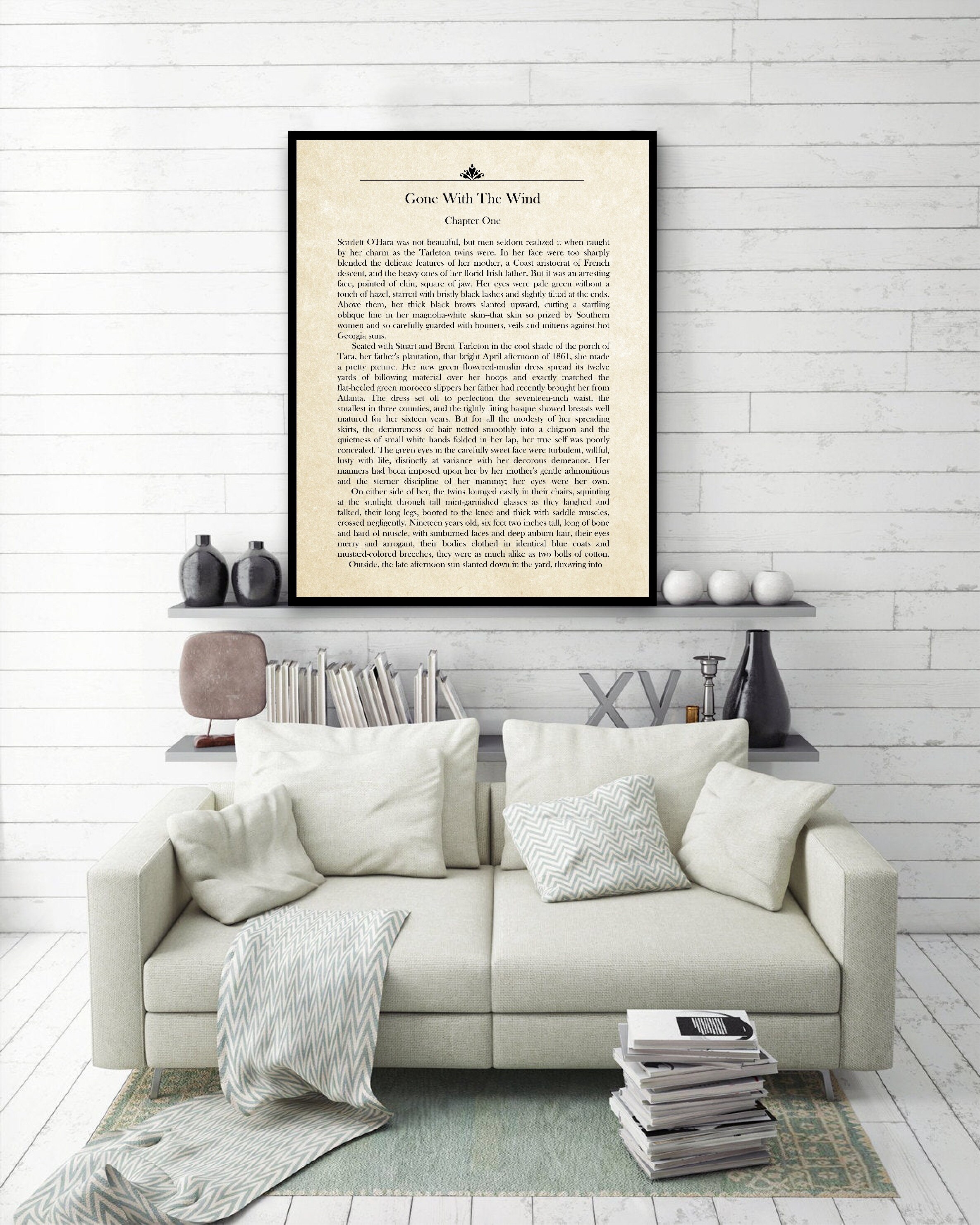 Book Page Print Gone With the Wind Chapter One Margaret | Etsy