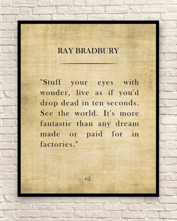 Ray Bradbury Kunstdruck Ray Bradbury Zitat Etsy